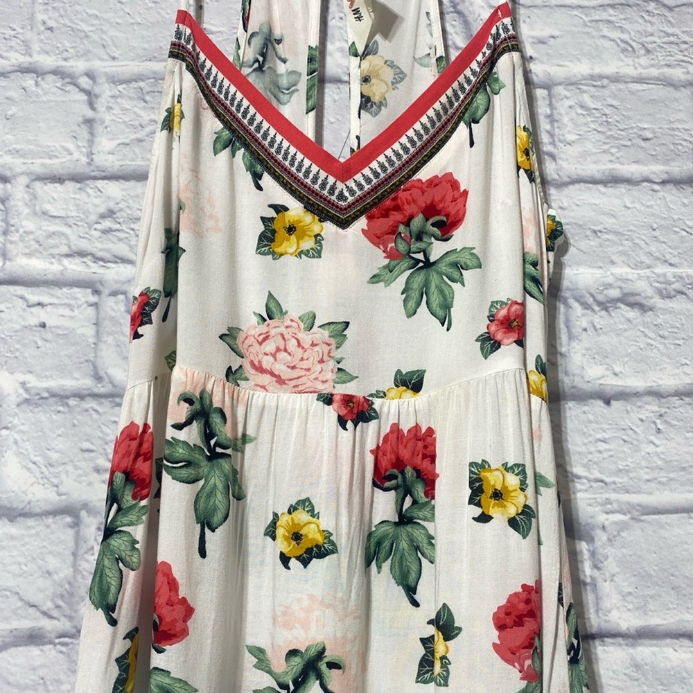 H&M Coachella  Maxi Dress - White with Red Accents - Picture 4 of 11